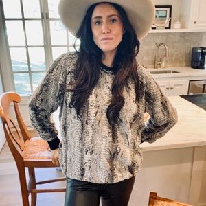 SpiritHoods Faux Fur Crew Neck Sweater